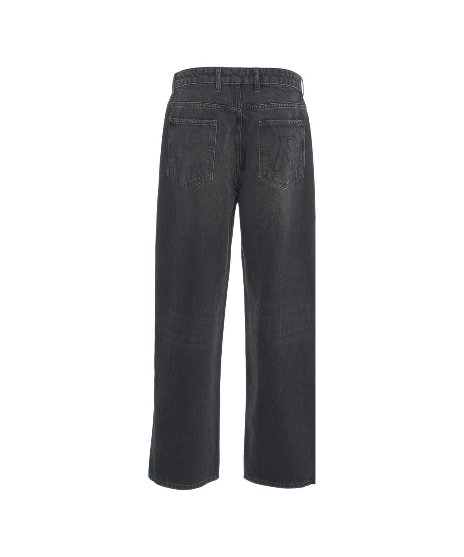 Represent Wide Leg Denim Jeans With Classic Five-Pocket Design