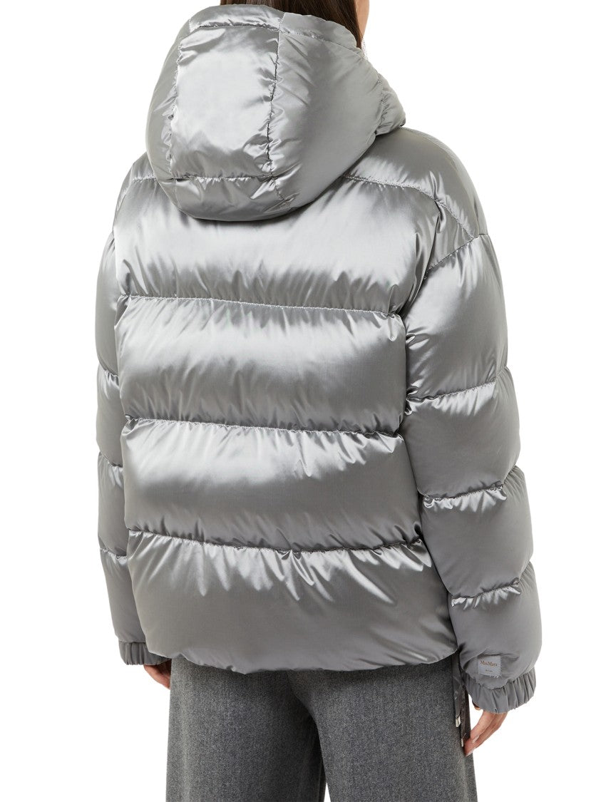 Max Mara Shiny Quilted Puffer Coat With Adjustable Features