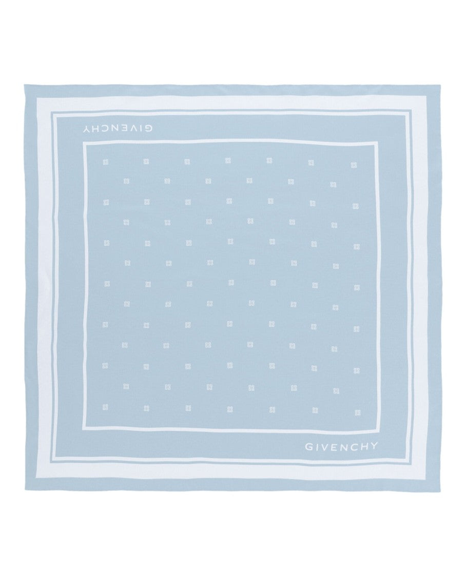 Givenchy Square Silk Scarf With Striped Trim