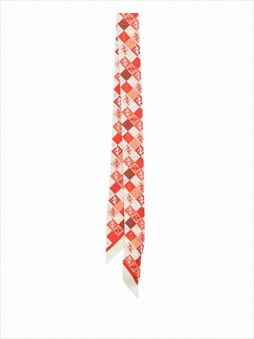 Fendi Geometric Silk Scarf With Finish