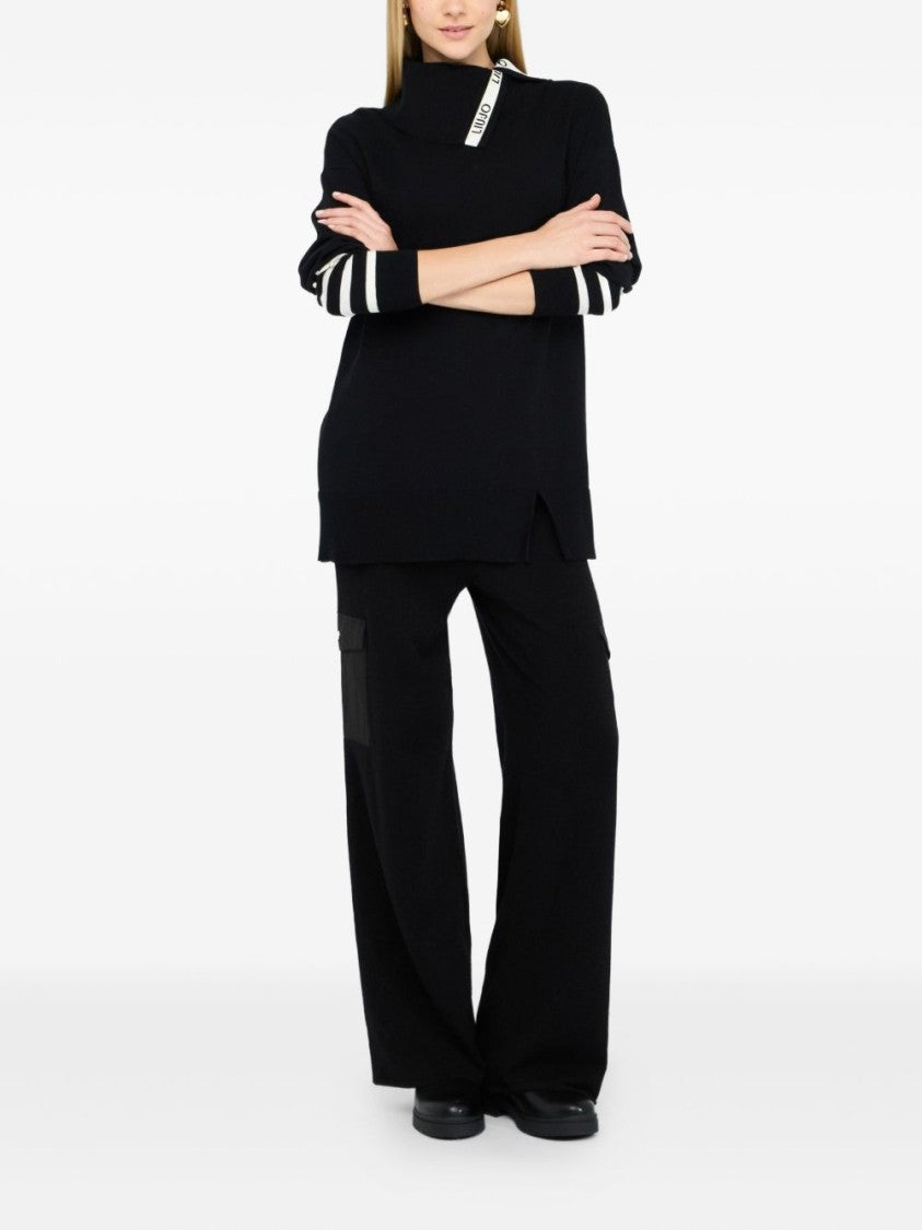 Liu Jo Asymmetrical Collar Knit Sweater