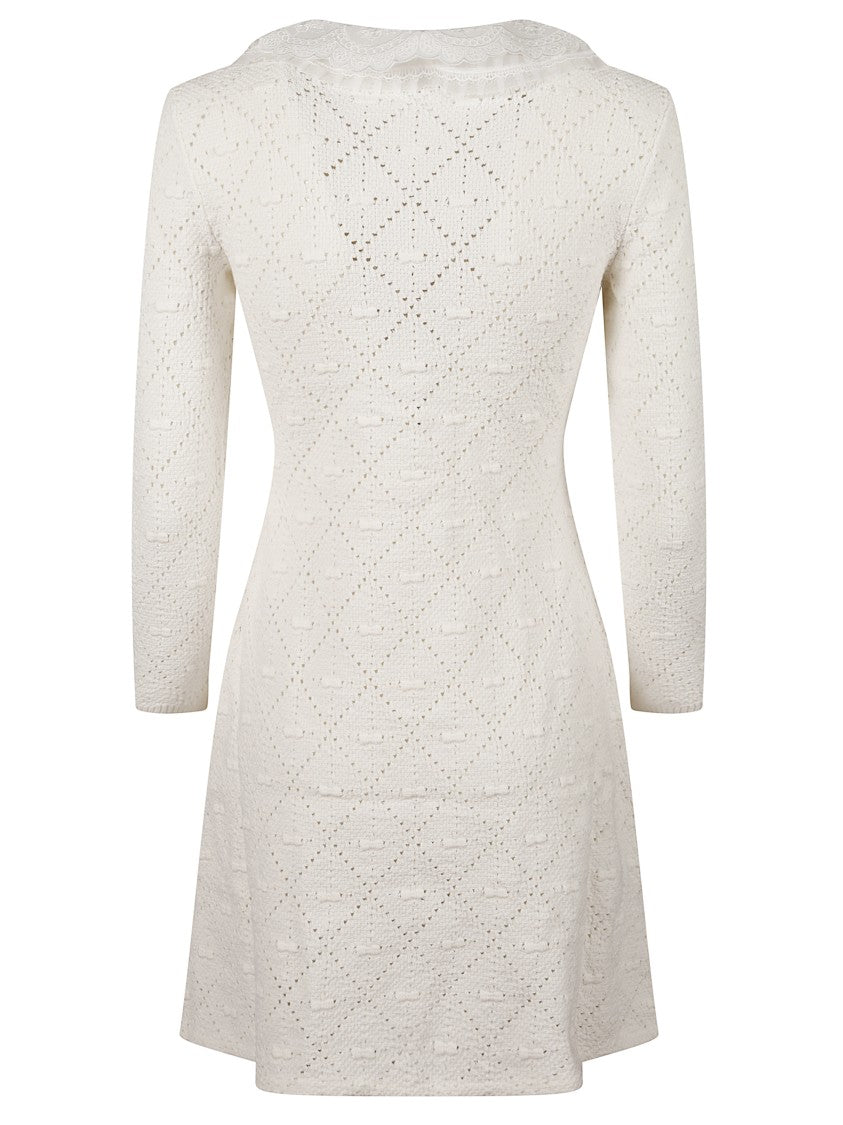 Self-Portrait White Lace Mini Dress