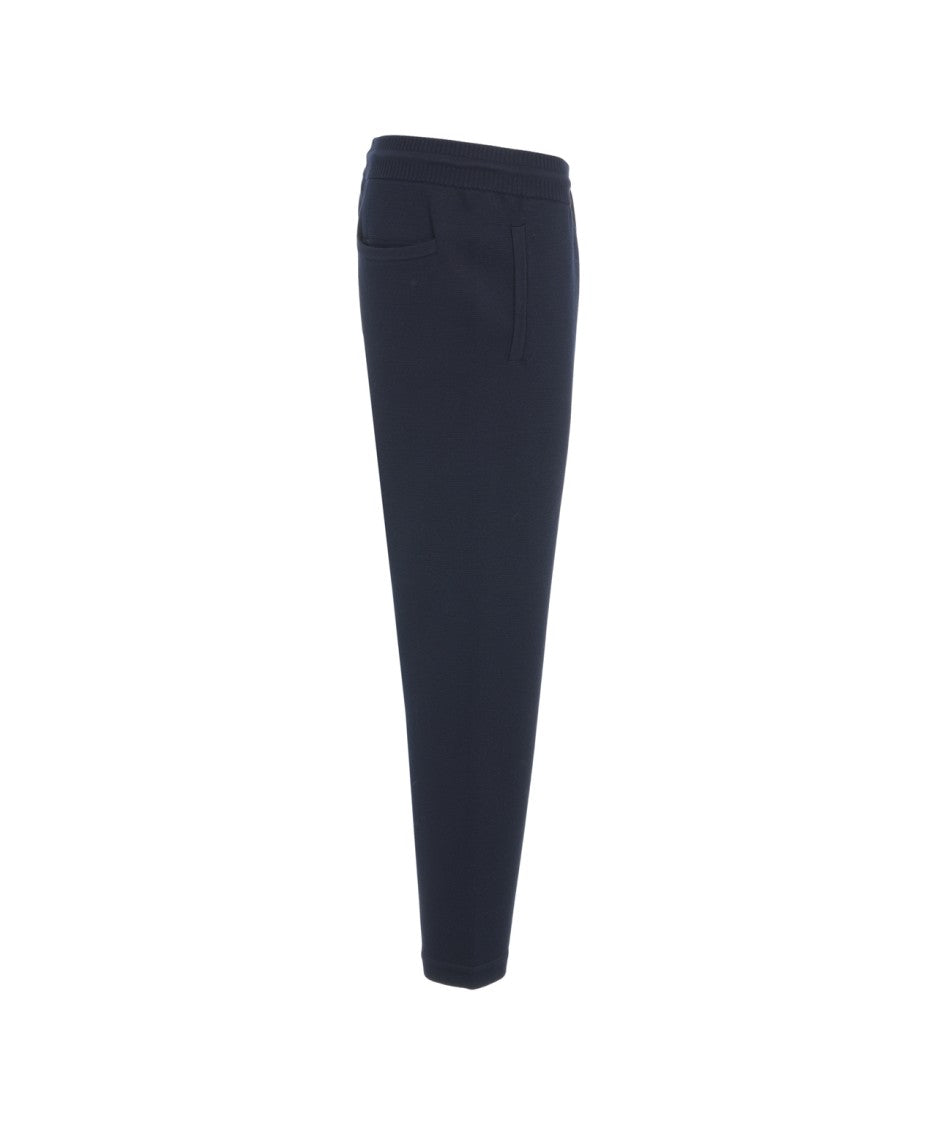 Alpha Tauri Knit Joggers With Adjustable Waistband And Functional Pockets