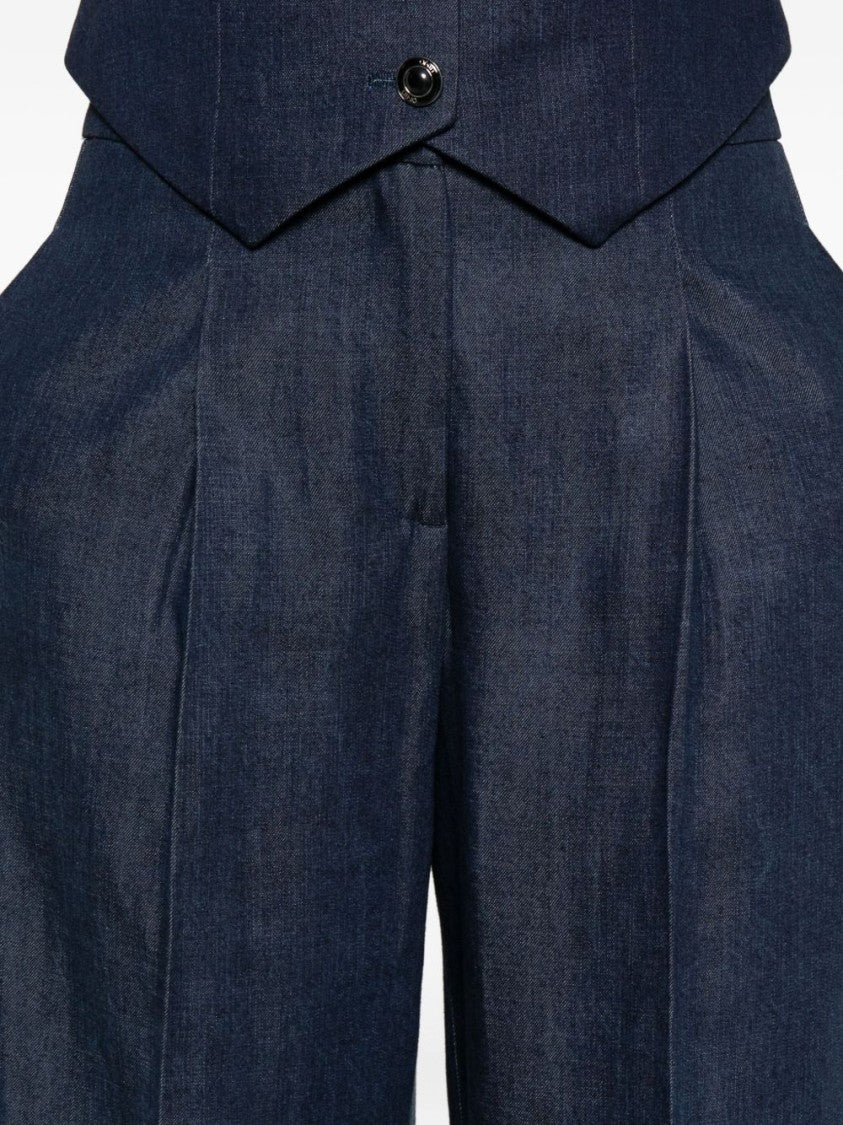 Liu Jo Pleated Front Trousers With High Waist