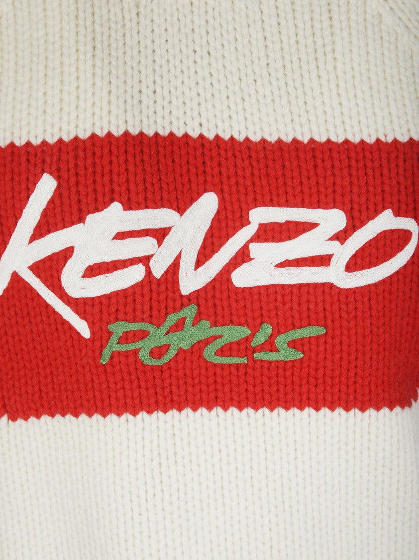 Kenzo Wool Sweater With Bold Graphic Print