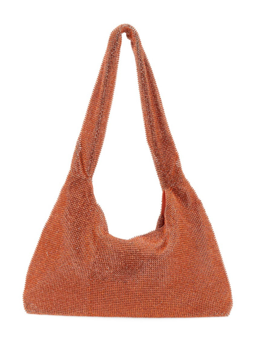 Kara Rhinestone-Embellished Triangular Shoulder Bag