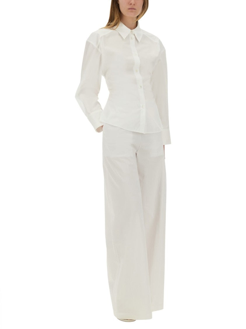 Moschino High-Waisted Drawstring Wide Leg Pants