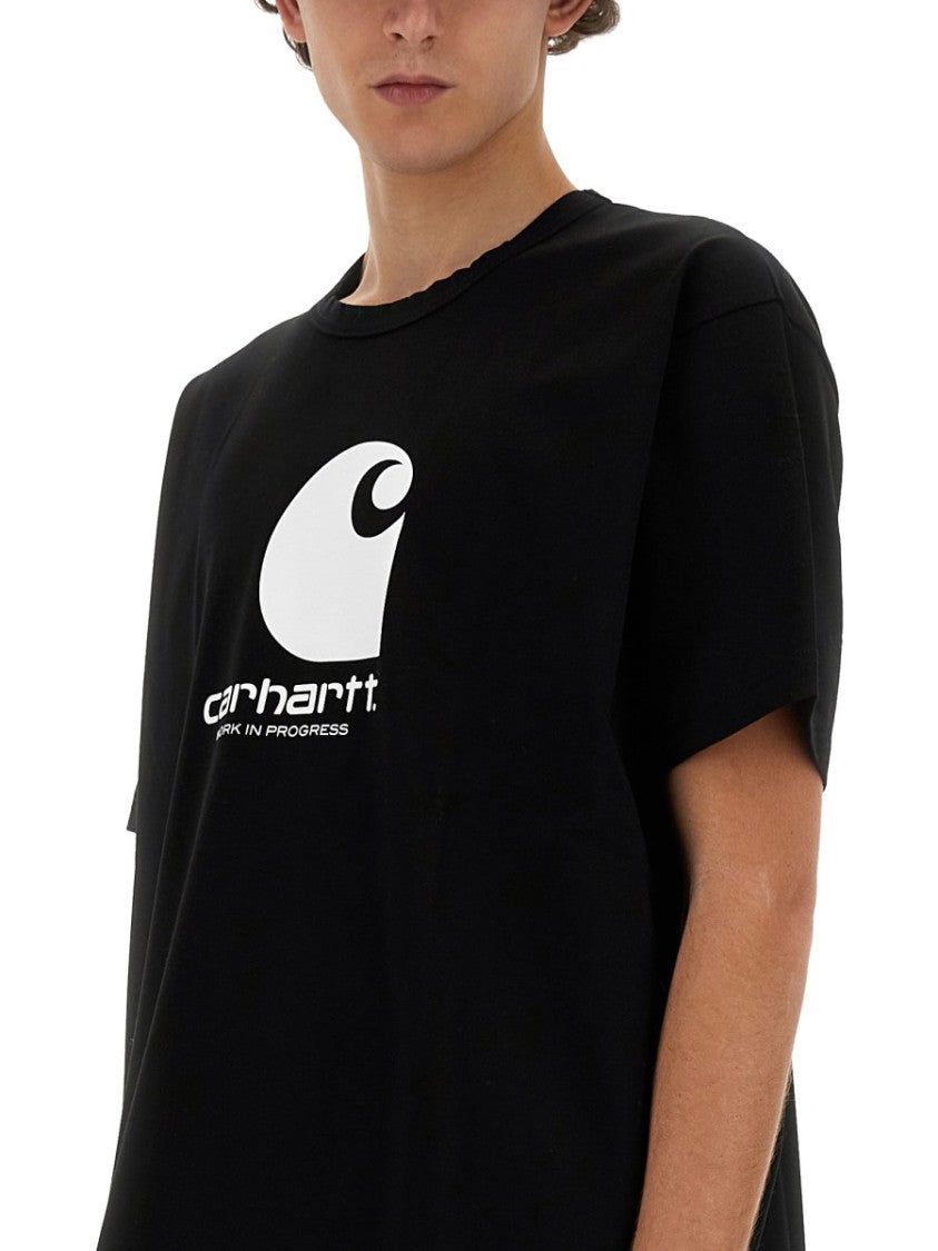 Junya Watanabe Oversized Black Graphic Tee