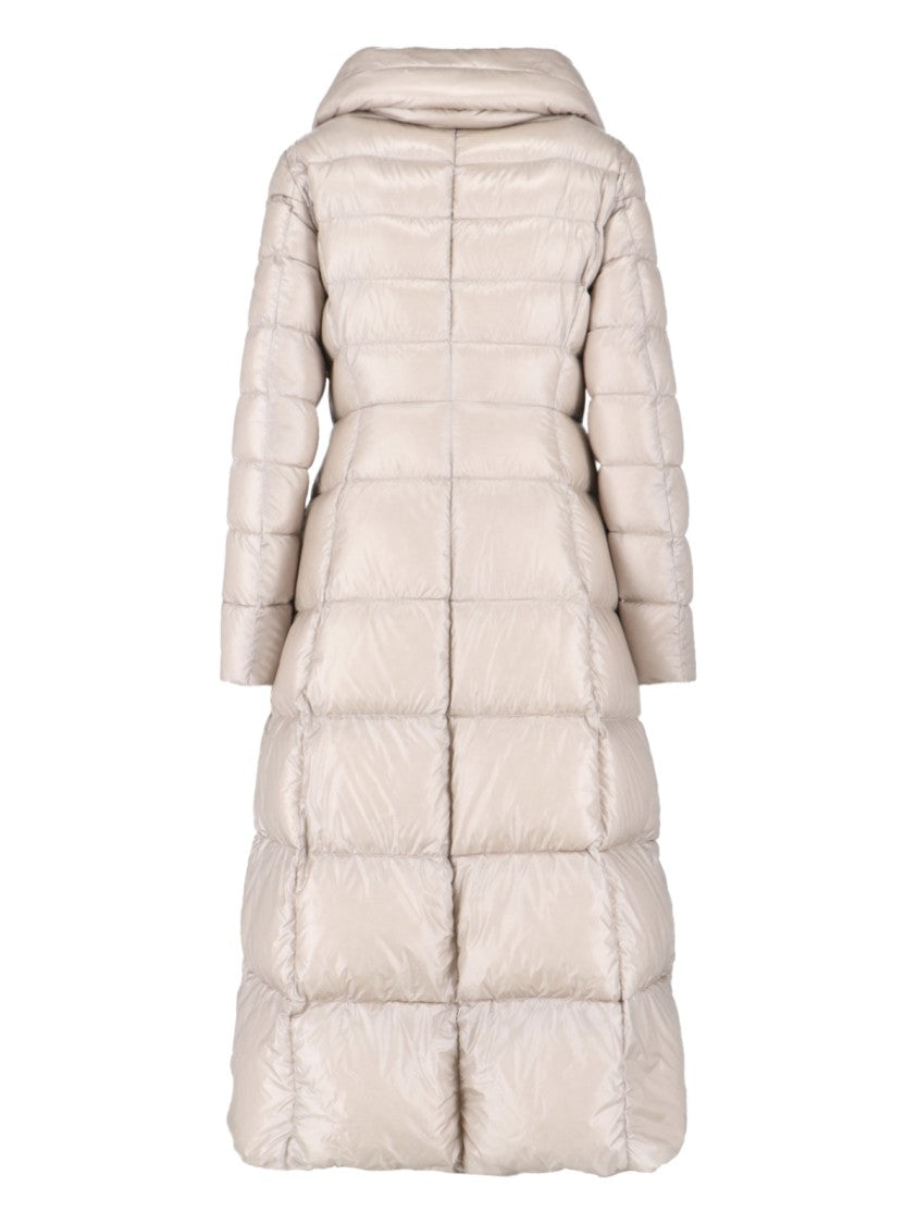 Herno Maxi Down Jacket With Belt – Beige