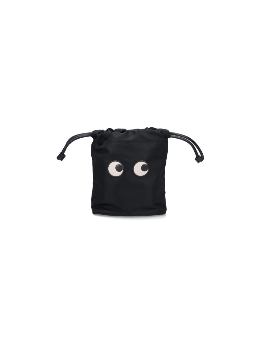 Anya Hindmarch Eyes Bucket Pouch – Black
