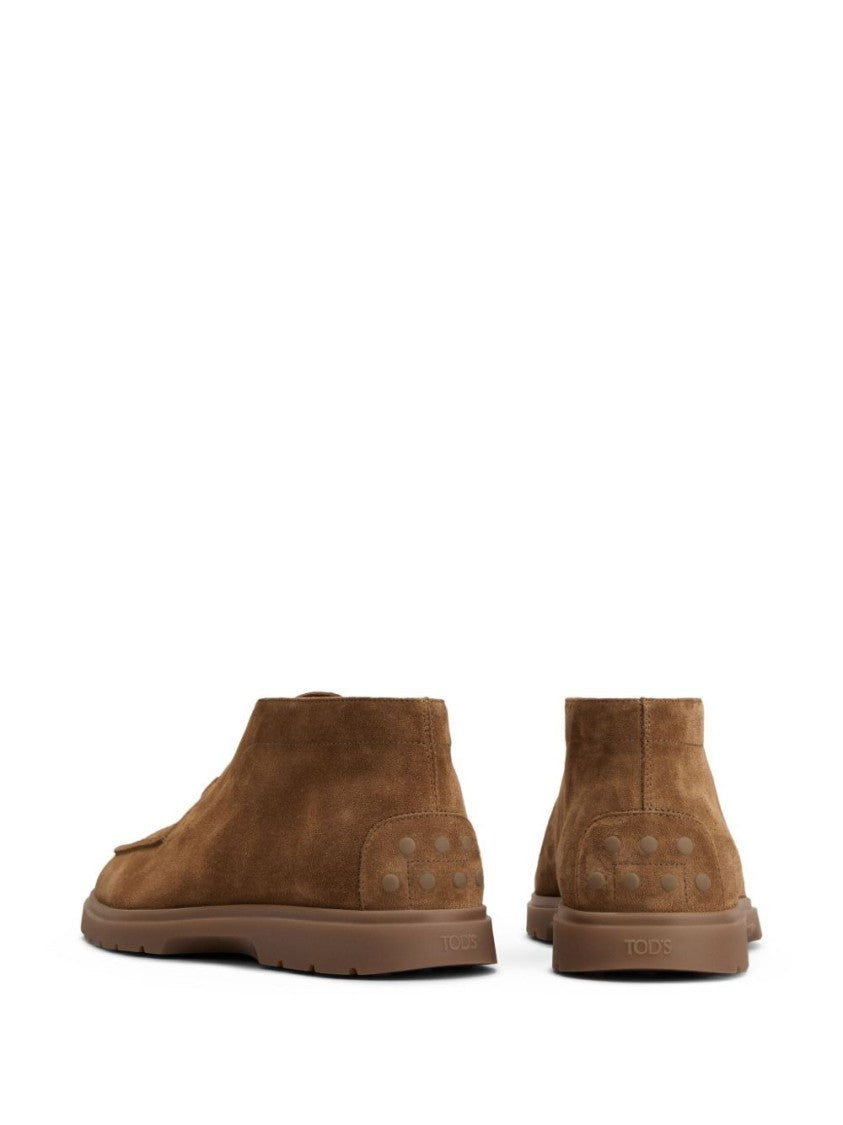 Tod's Moc Toe Lace-Up Suede Shoes