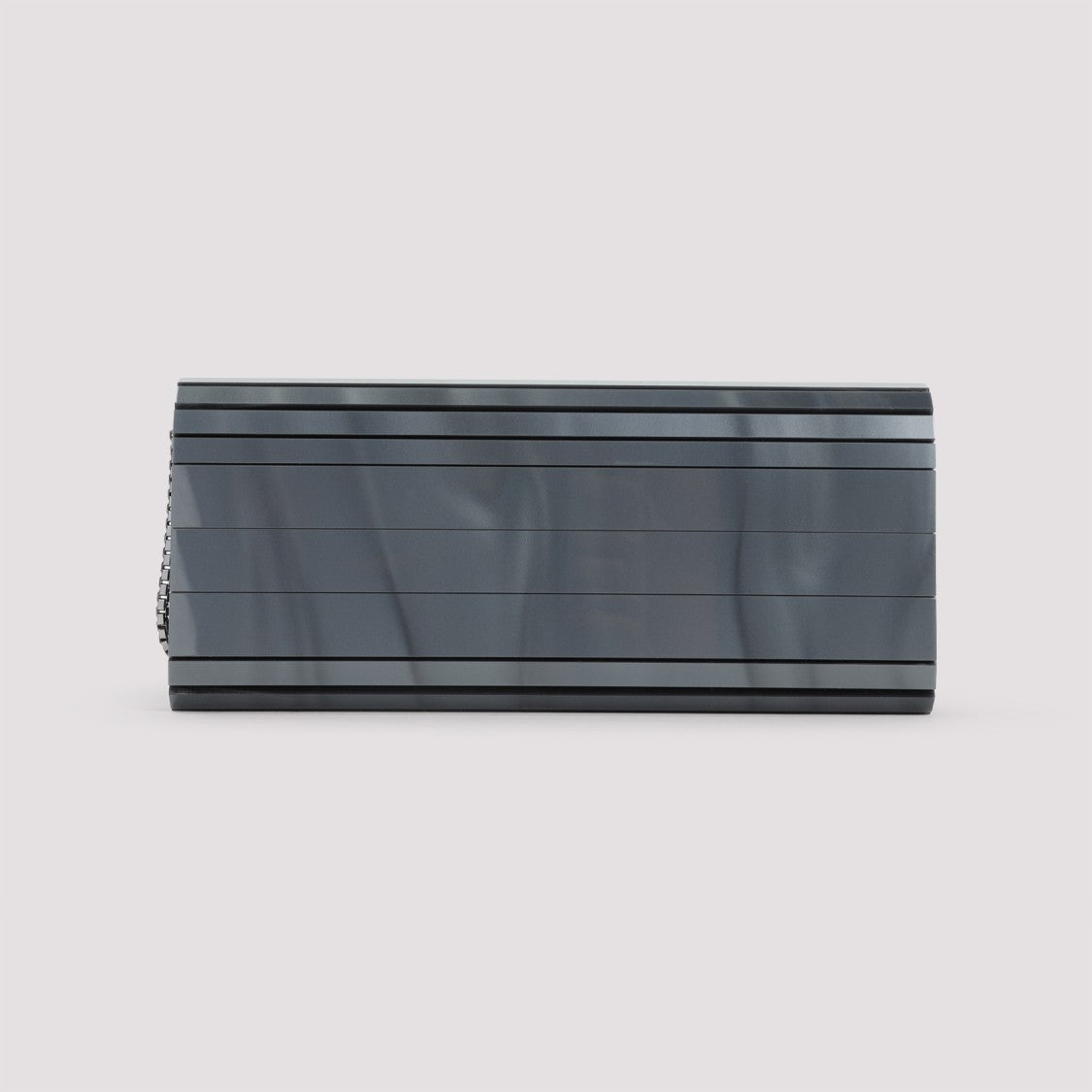 Jimmy Choo Grey Mother Of Pearl Leather Sweetie Clutch