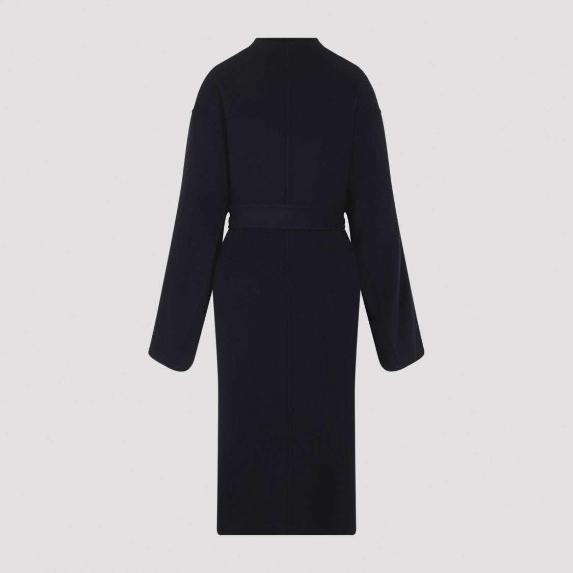 Carven Wrap-Around Blue Wool-Cashmere Blend Coat