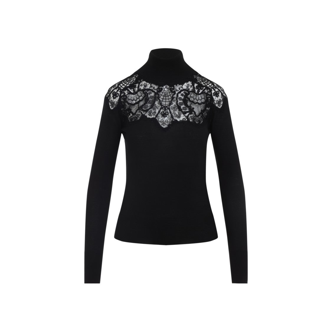 Ermanno Scervino Black Merino Wool Pullover