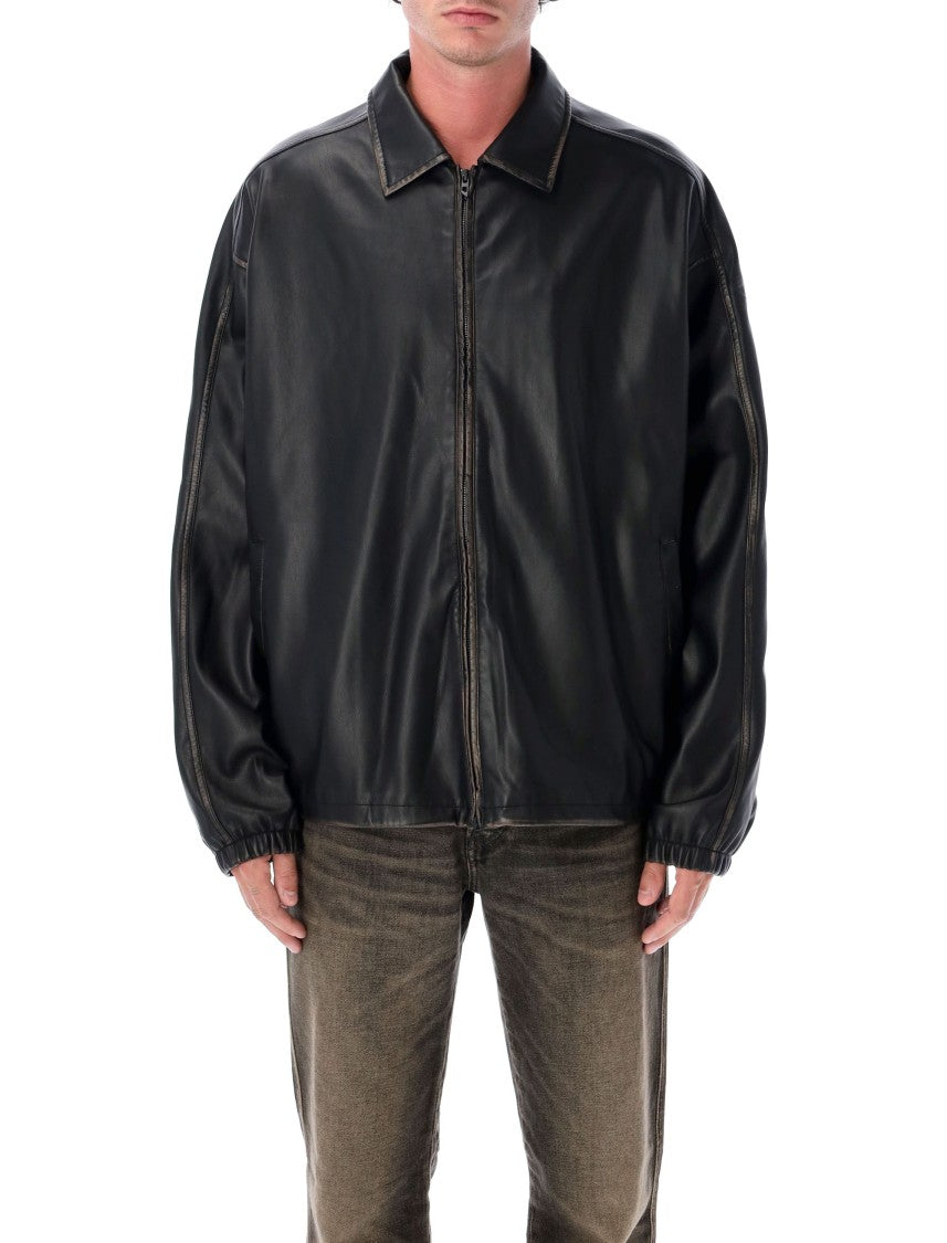 Diesel Eco-Leather Jacket With Classic Collar