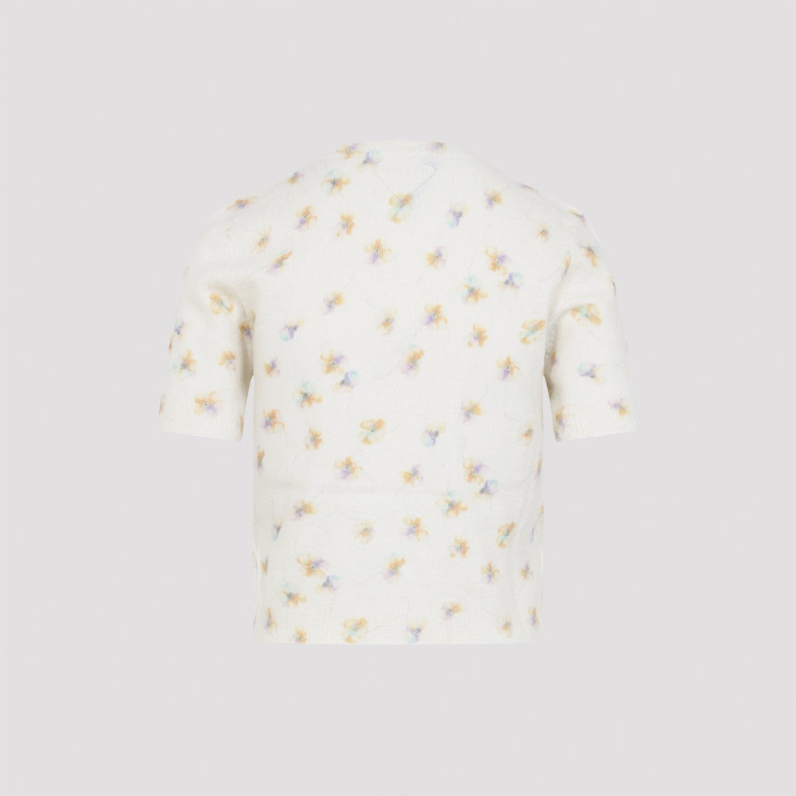 Prada Textured Floral Pattern Wool Sweater