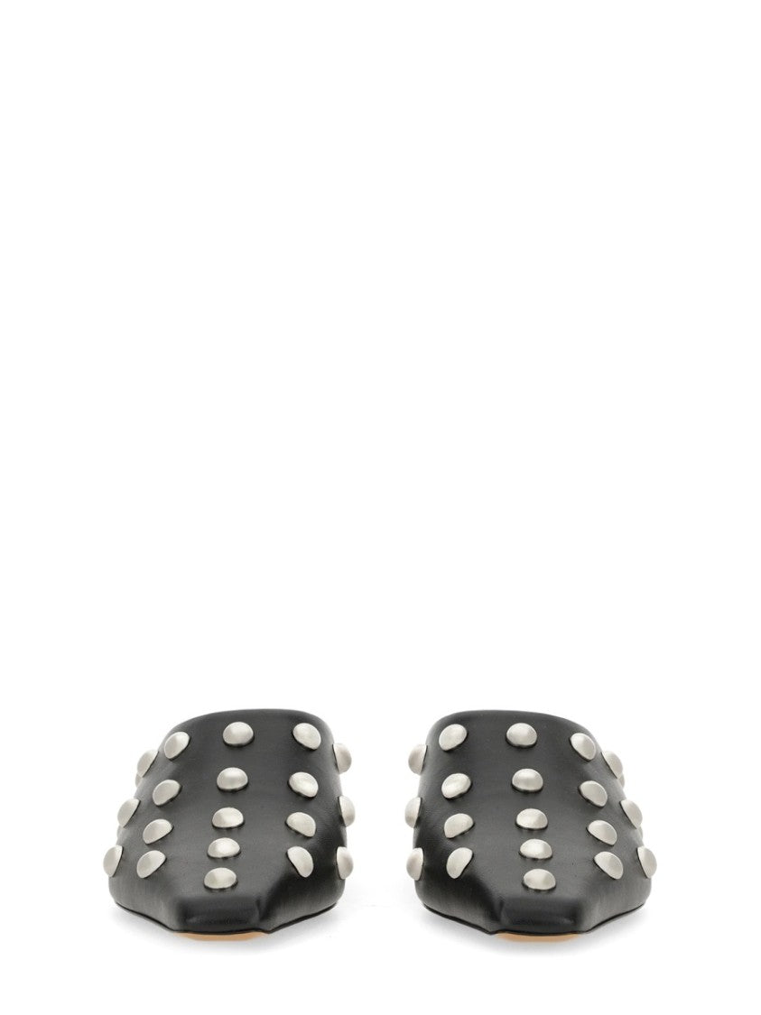 Paris Texas "Bella" Pointed Toe Leather Mules
