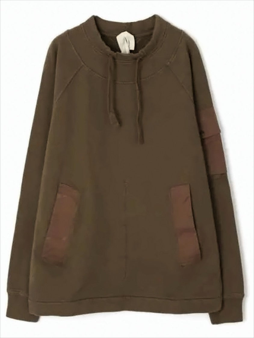 Ten C Relaxed Fit Long-Sleeve Sweatshirt With Drawstring