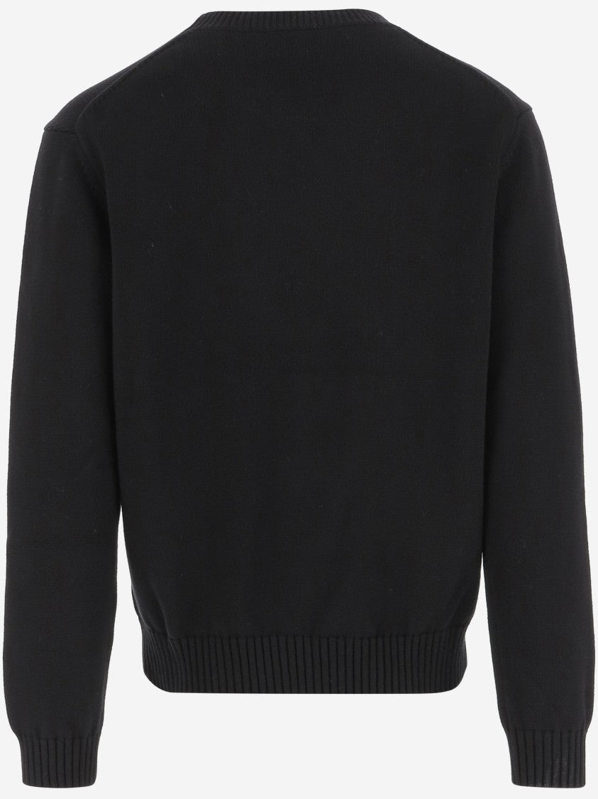 Casablanca Mushroom Embroidered Cotton Blend Sweater