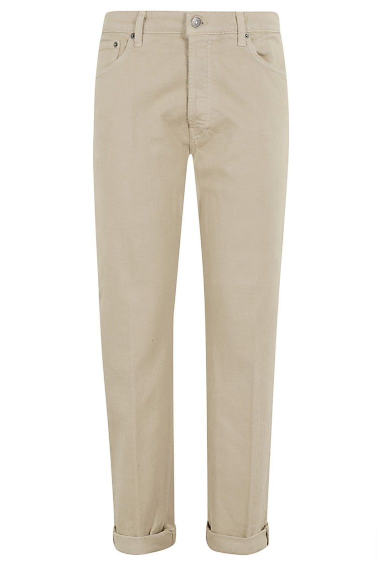 Dondup Iconic Beige Cotton Denim Pants