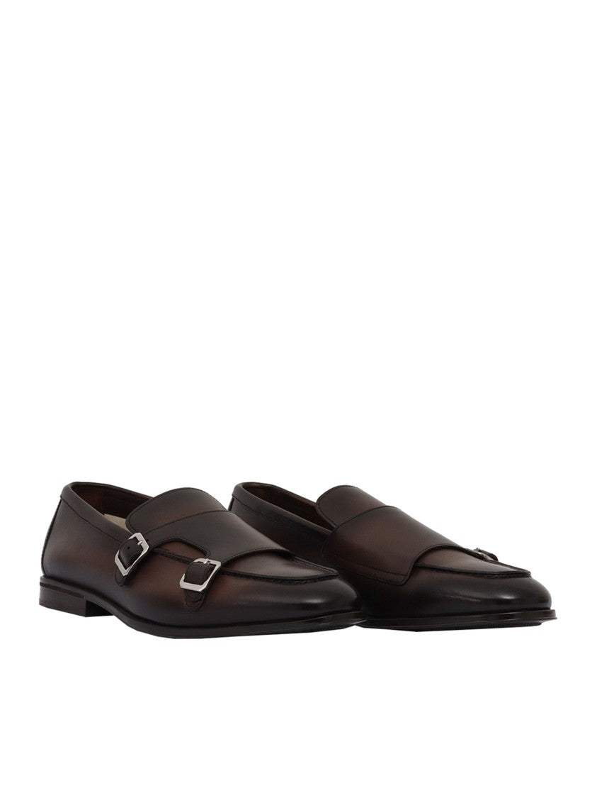 Doucal's Double Buckle Calfskin Shoes