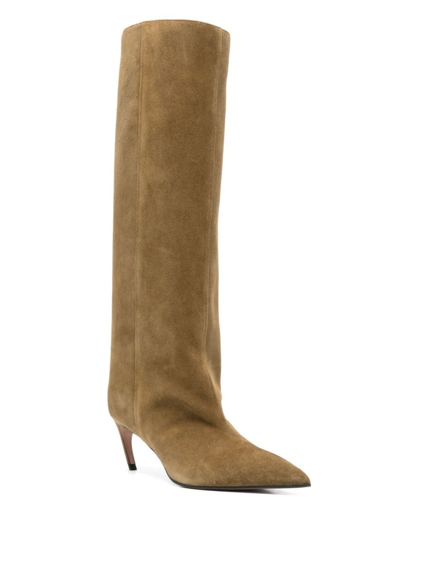 The Attico Brown Goat Leather Ankle Boots