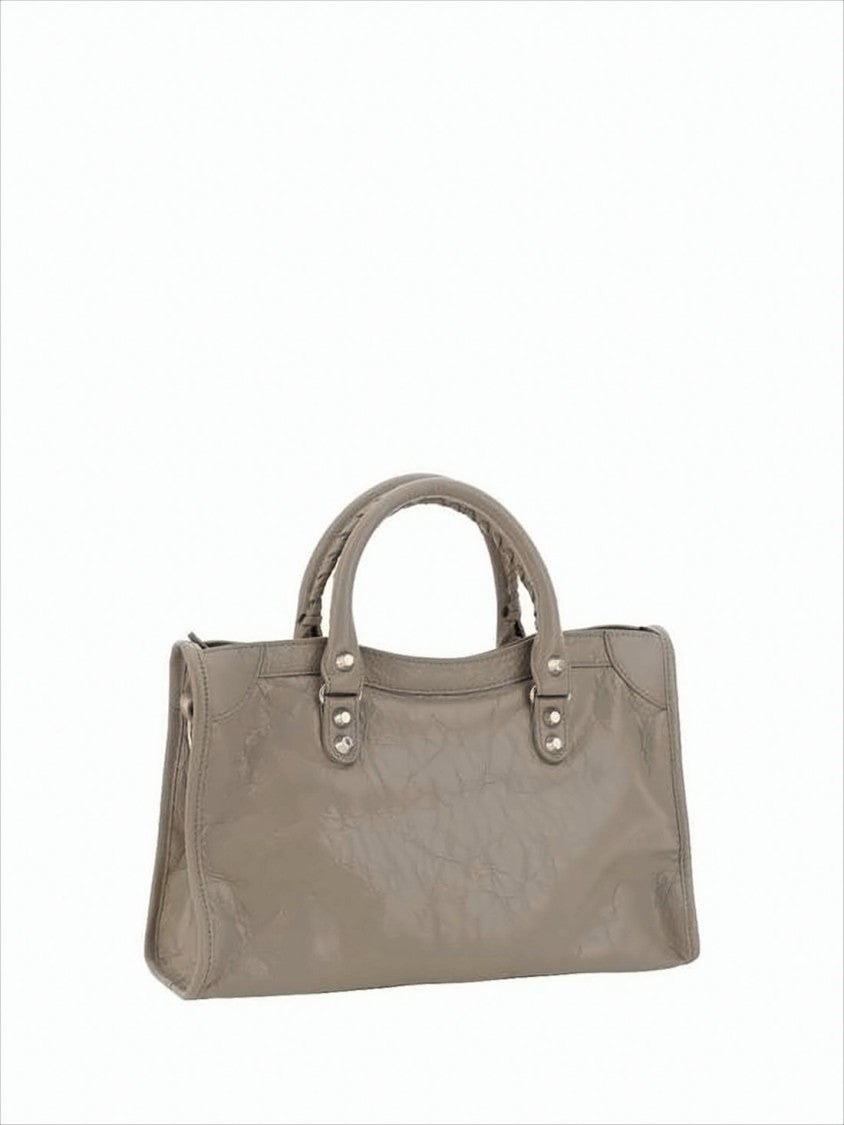 Balenciaga Rectangular Tote Bag In Textured Lambskin With Detachable Strap