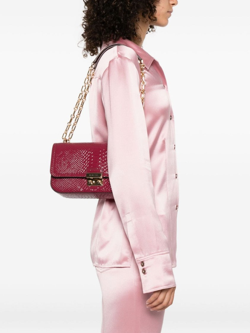 Michael Kors Textured Snake-Embossed Shoulder Bag