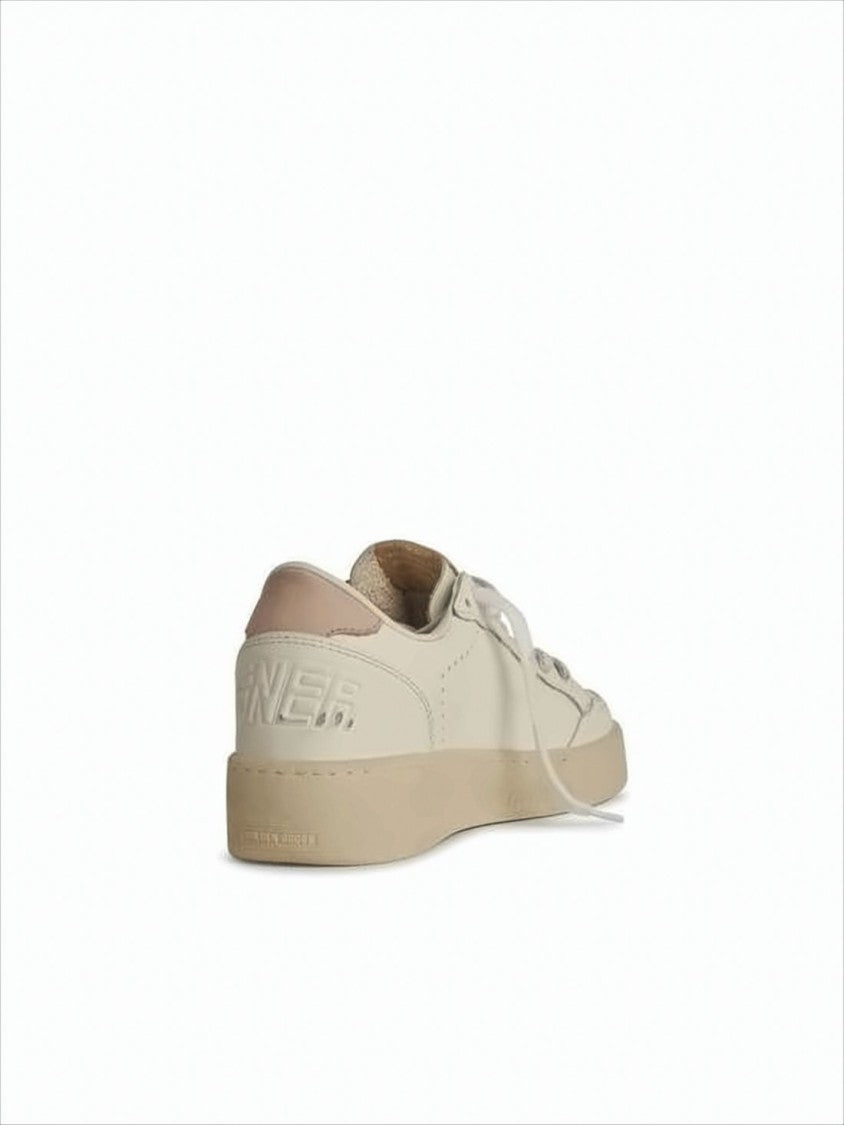 Golden Goose Smooth Leather Low-Top Sneakers With Subtle Beige Accents