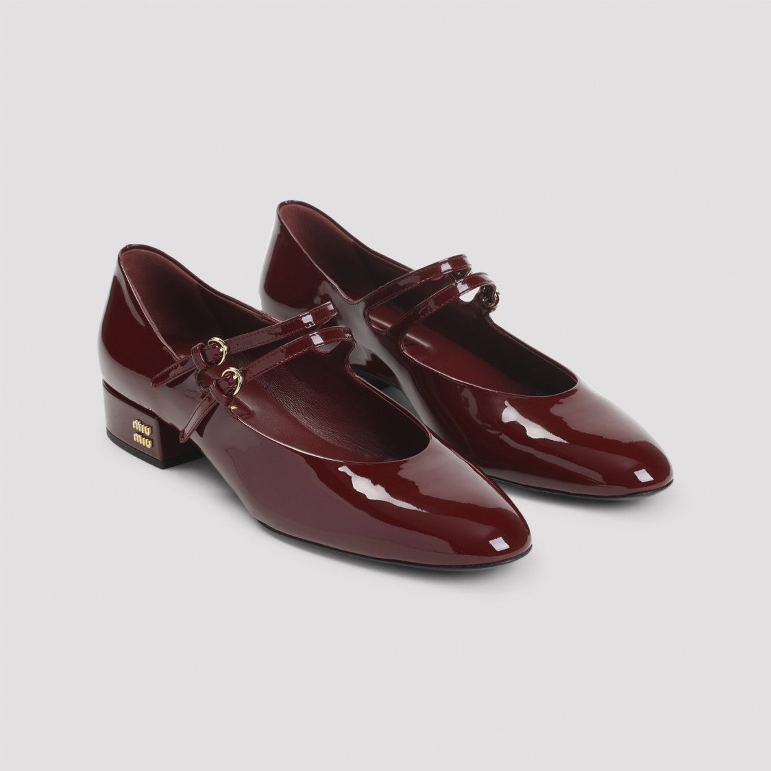 Miu Miu Calf Leather Burgundy Pumps