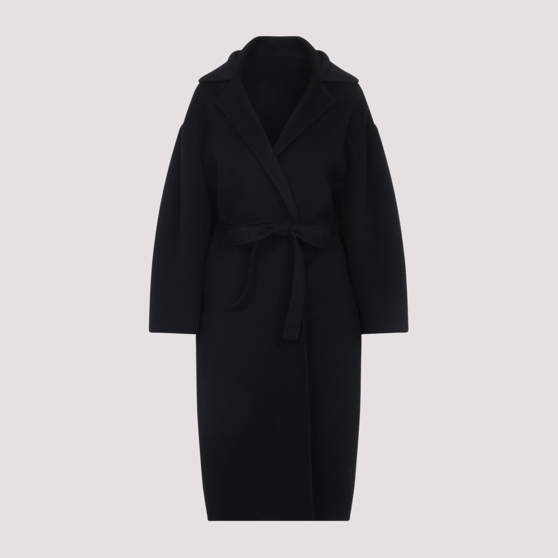 Alberta Ferretti Double Black Wool Coat