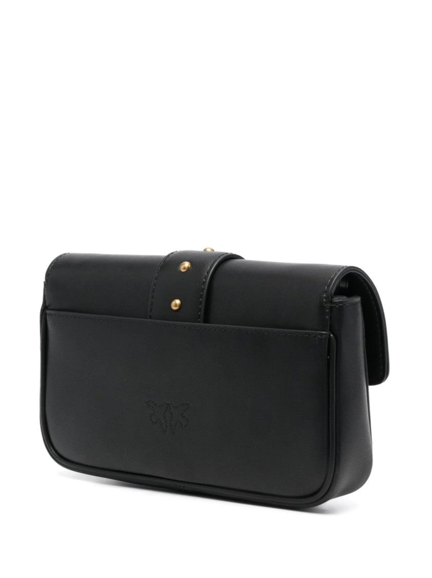 Pinko Structured Bag With Bird Clasp And Detachable Chain Strap