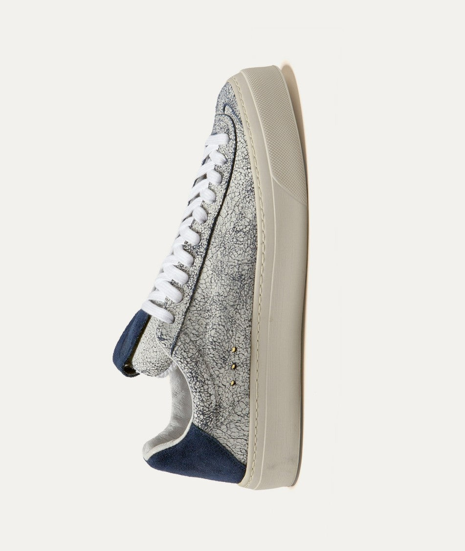 Aqua Alta Venice Craquelé Leather Sneakers With Lightweight Sole