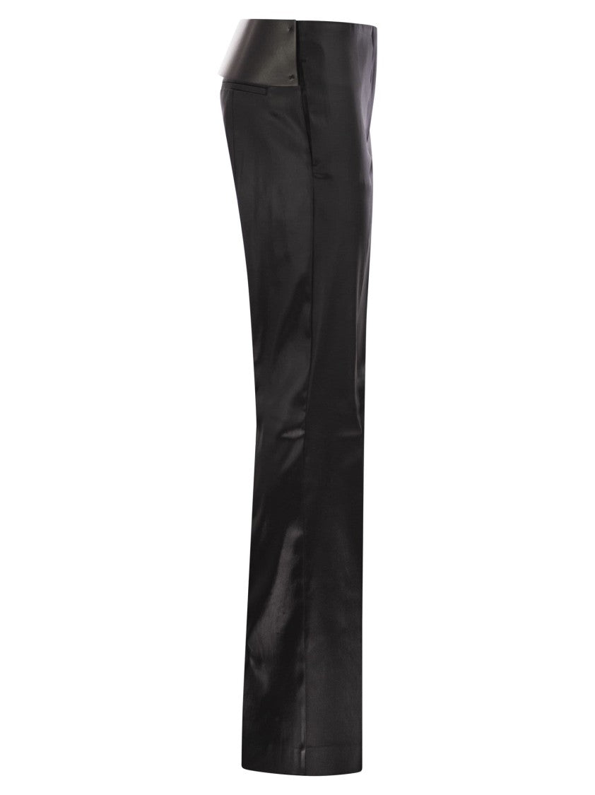 Sportmax Adepto - Satin Slim Fit Trousers