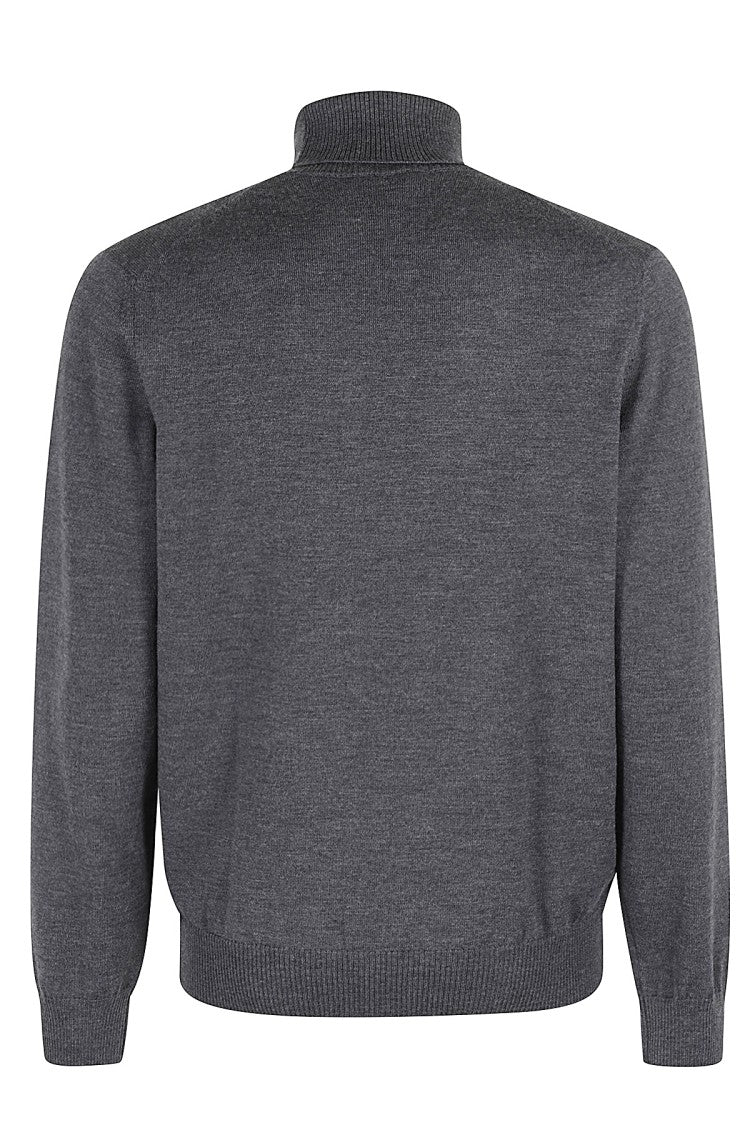 Fay Dark Gray Turtleneck Sweater
