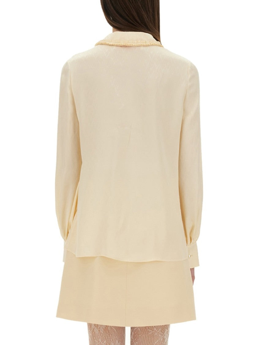 Valentino "Toute La V" Silk Jacquard Shirt
