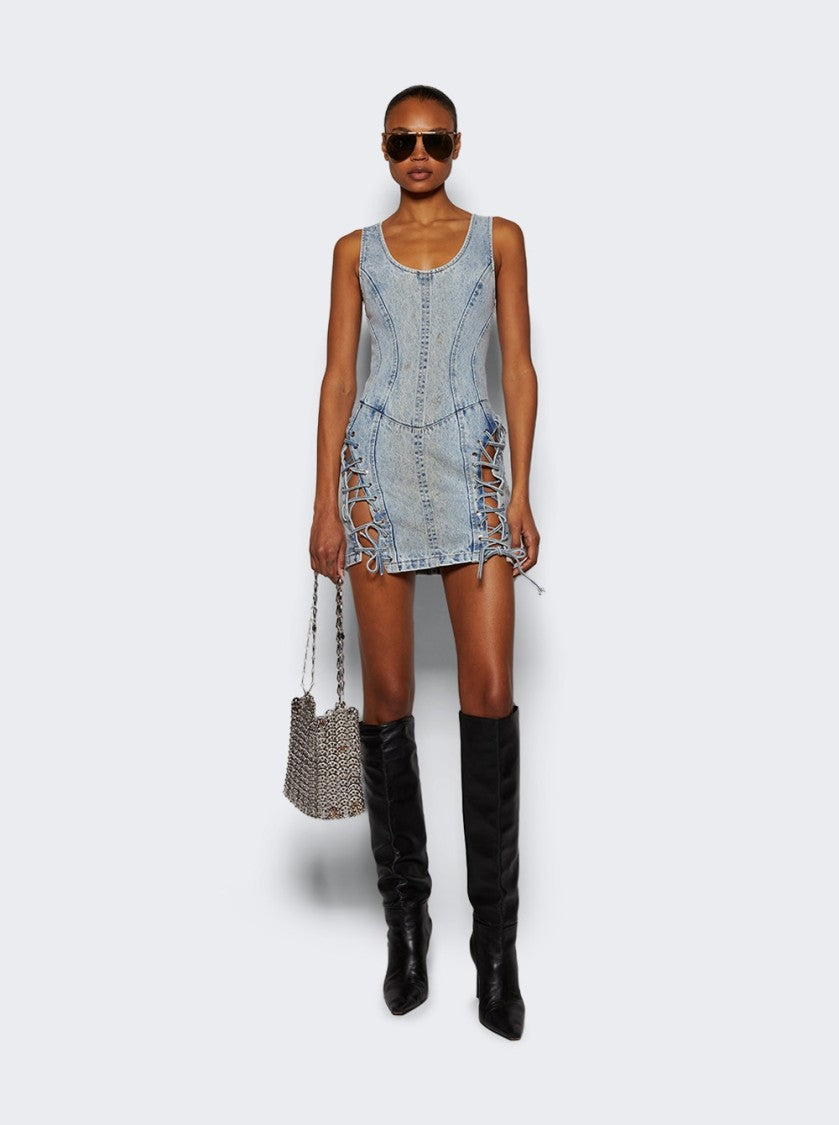 Natasha Zinko Treated Hardwired Dress - Light Wash Denim