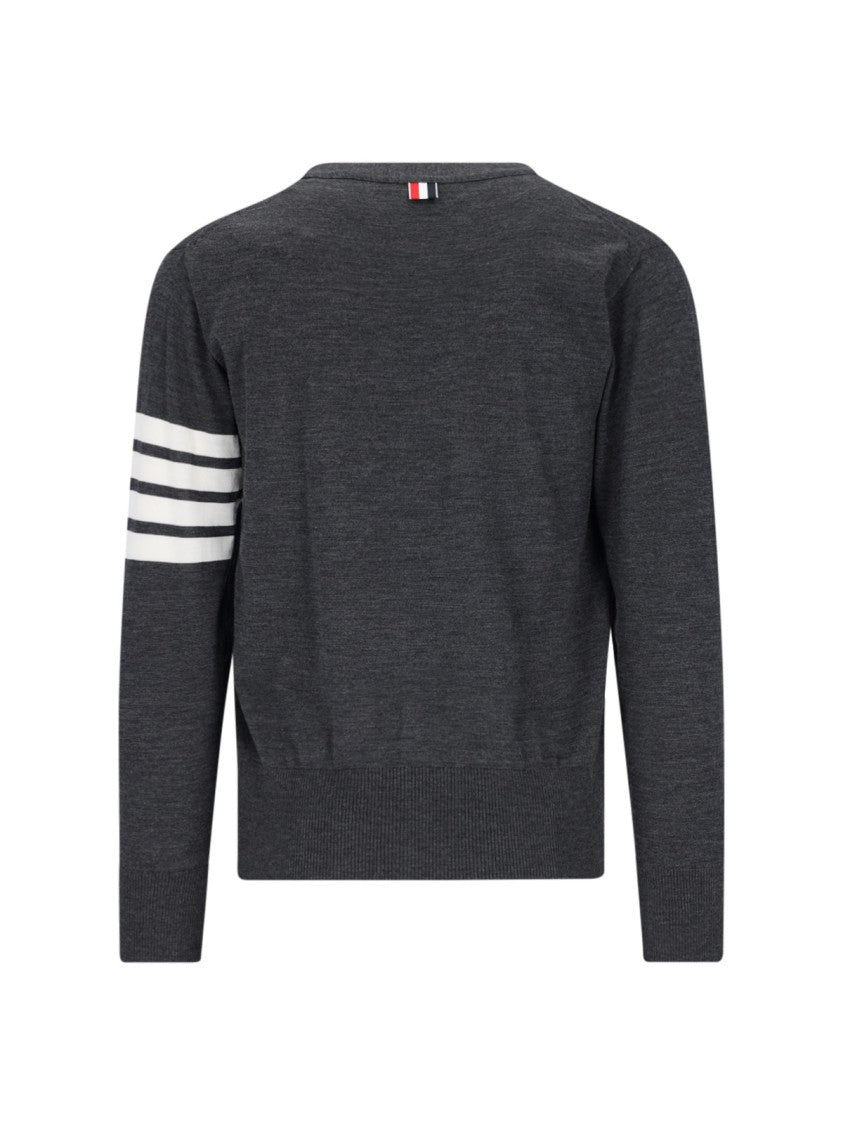 Thom Browne Button-Down Grey Cardigan