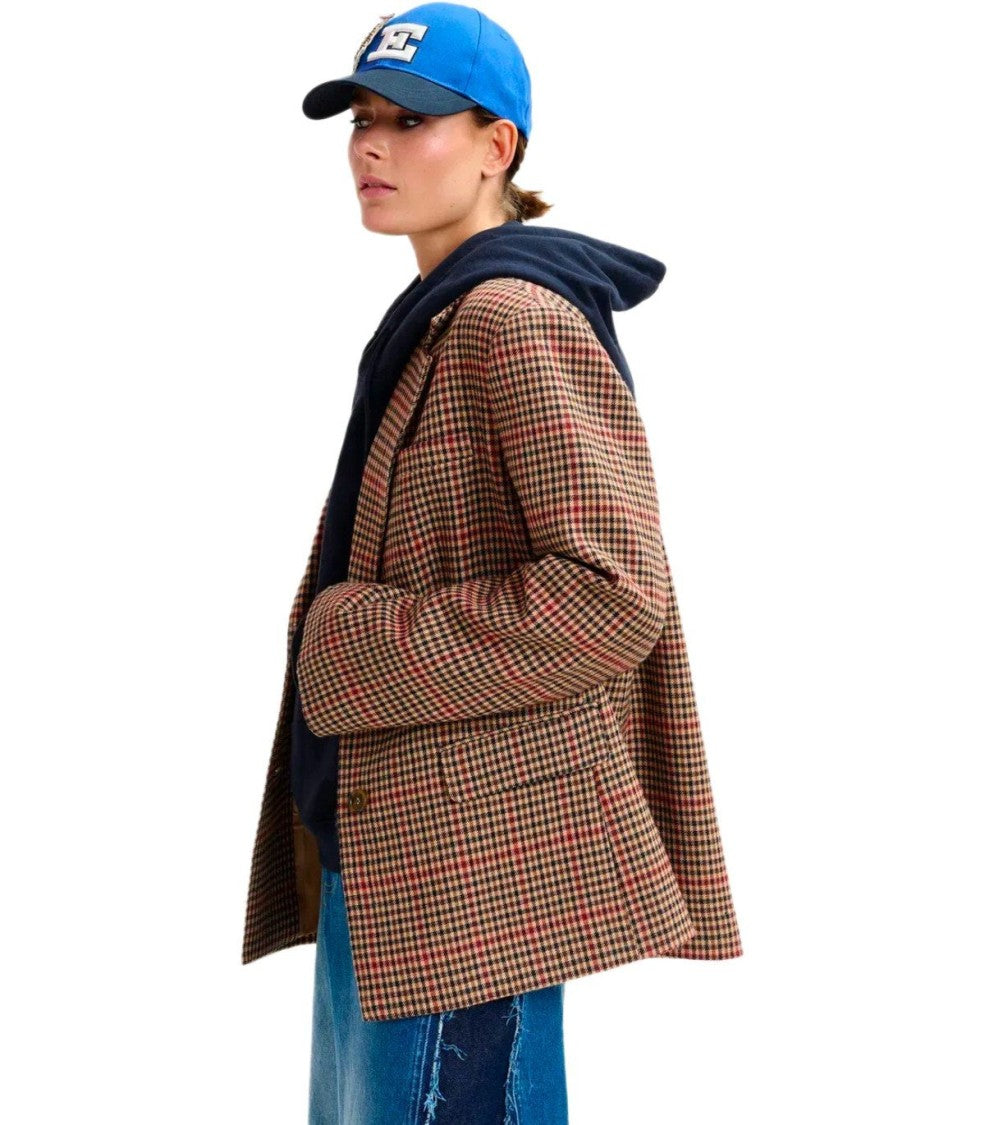 Essentiel Antwerp Irbara Brown Single-Breasted Blazer