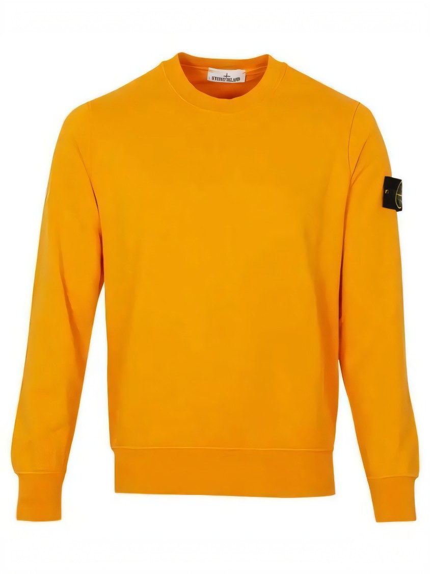 Stone Island Vibrant Orange Long-Sleeve Sweatshirt