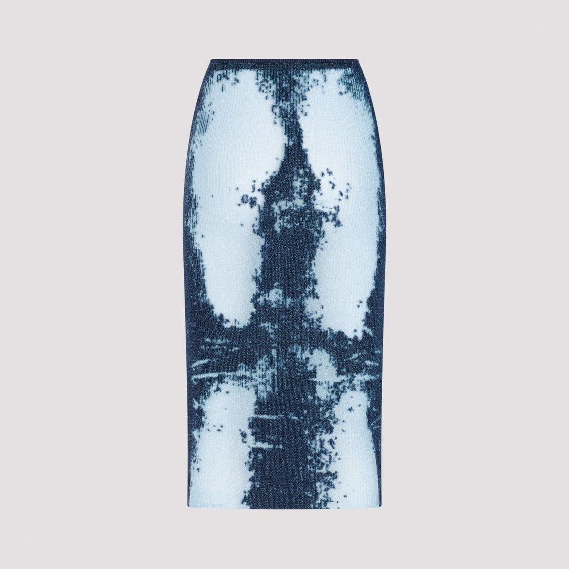 Diesel Midi Skirt In Devoré Metallic Knit