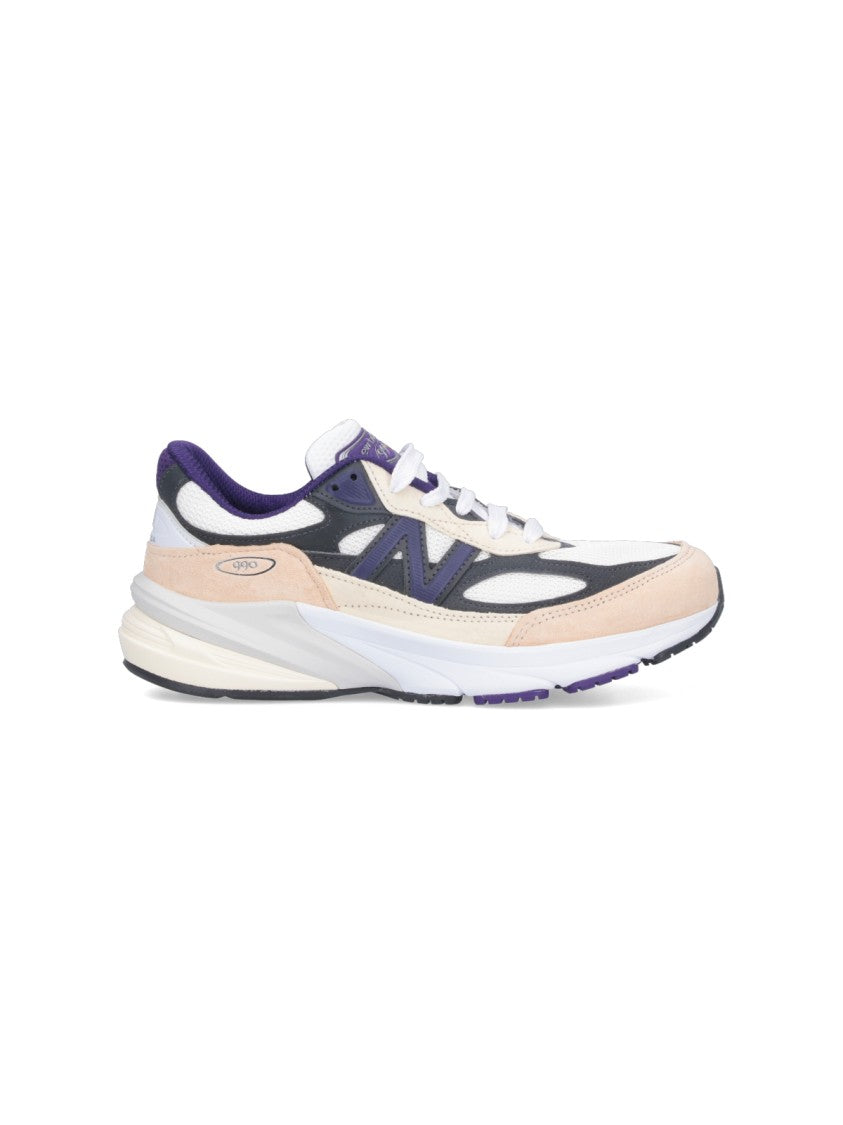 New Balance 990V6 Sneakers In Suede And Multicolor Mesh