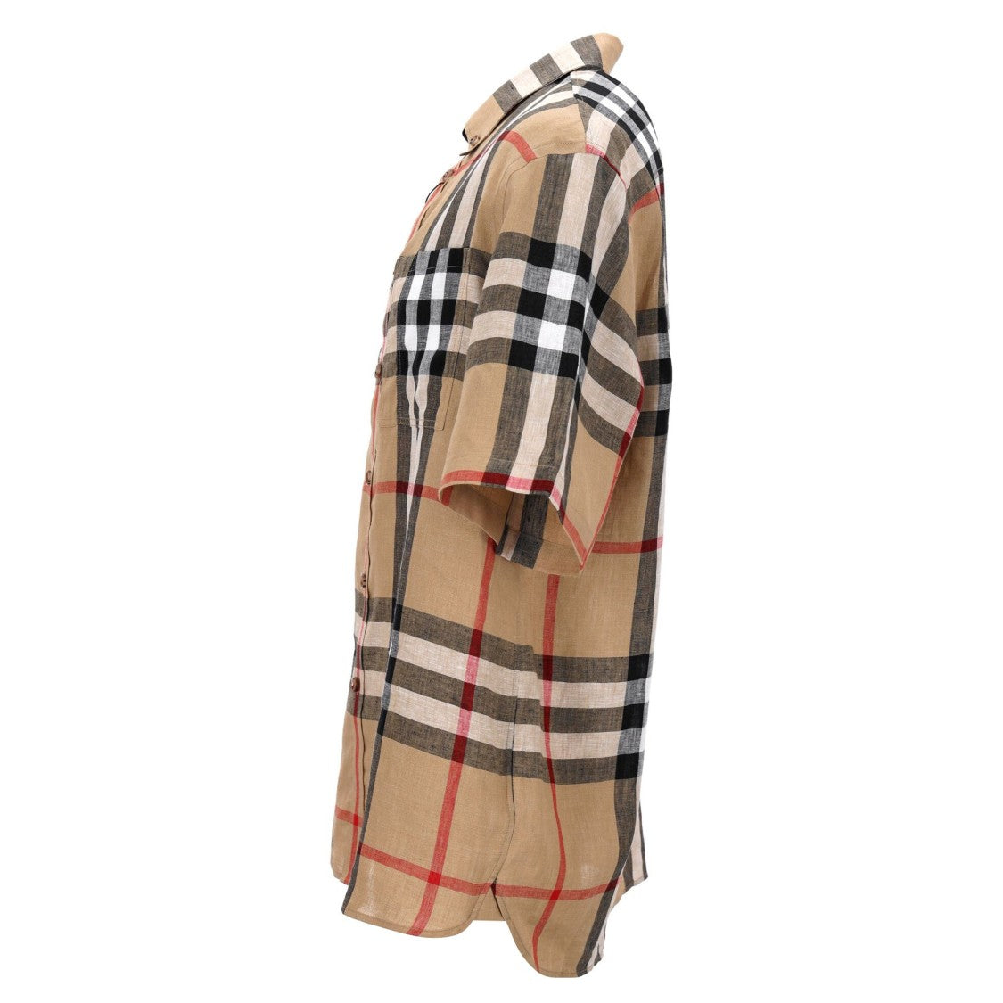 Burberry Short-Sleeved Checked Shirt With Chest Pockets