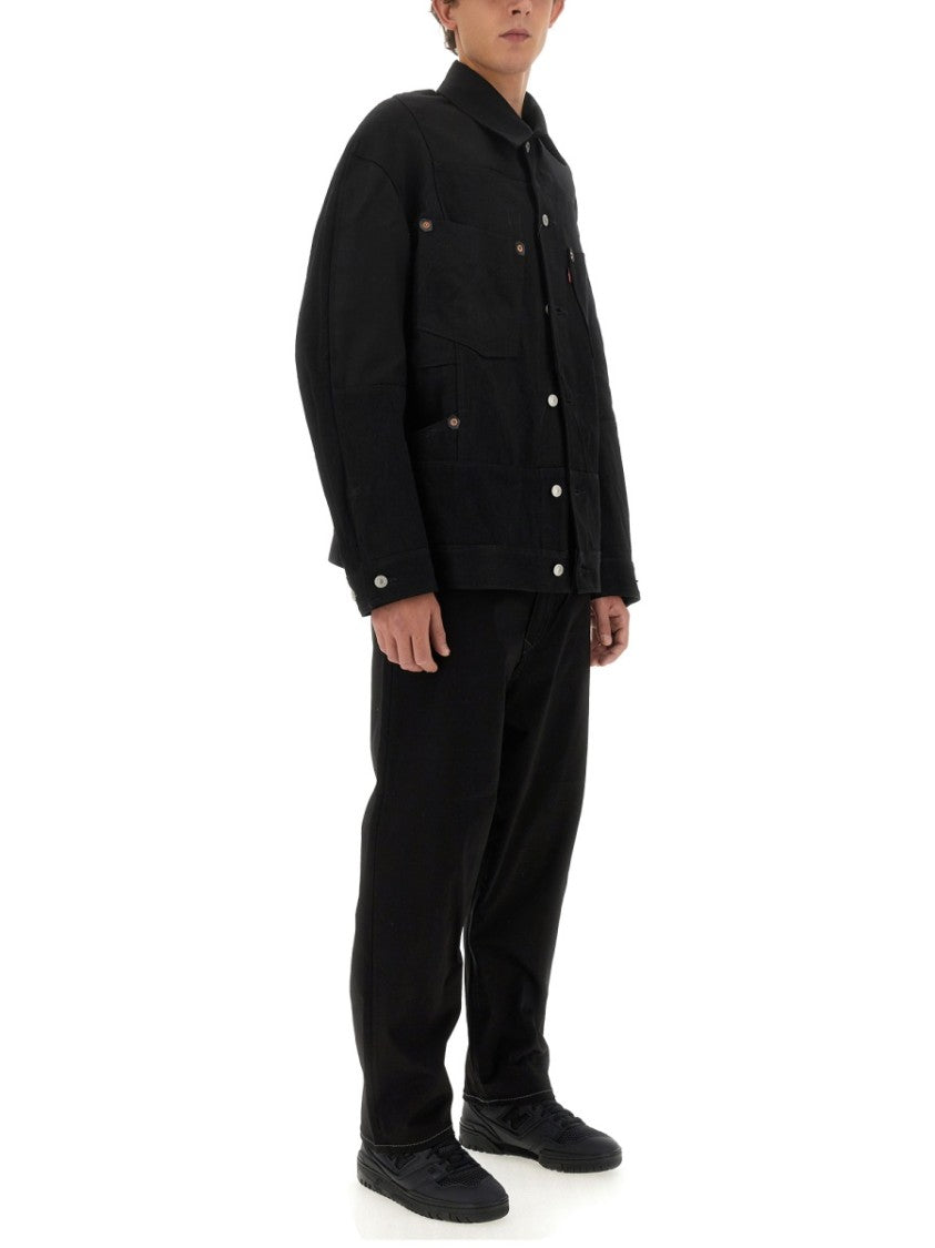 Junya Watanabe High-Waisted Wide-Leg Pants With Distinctive Stitching