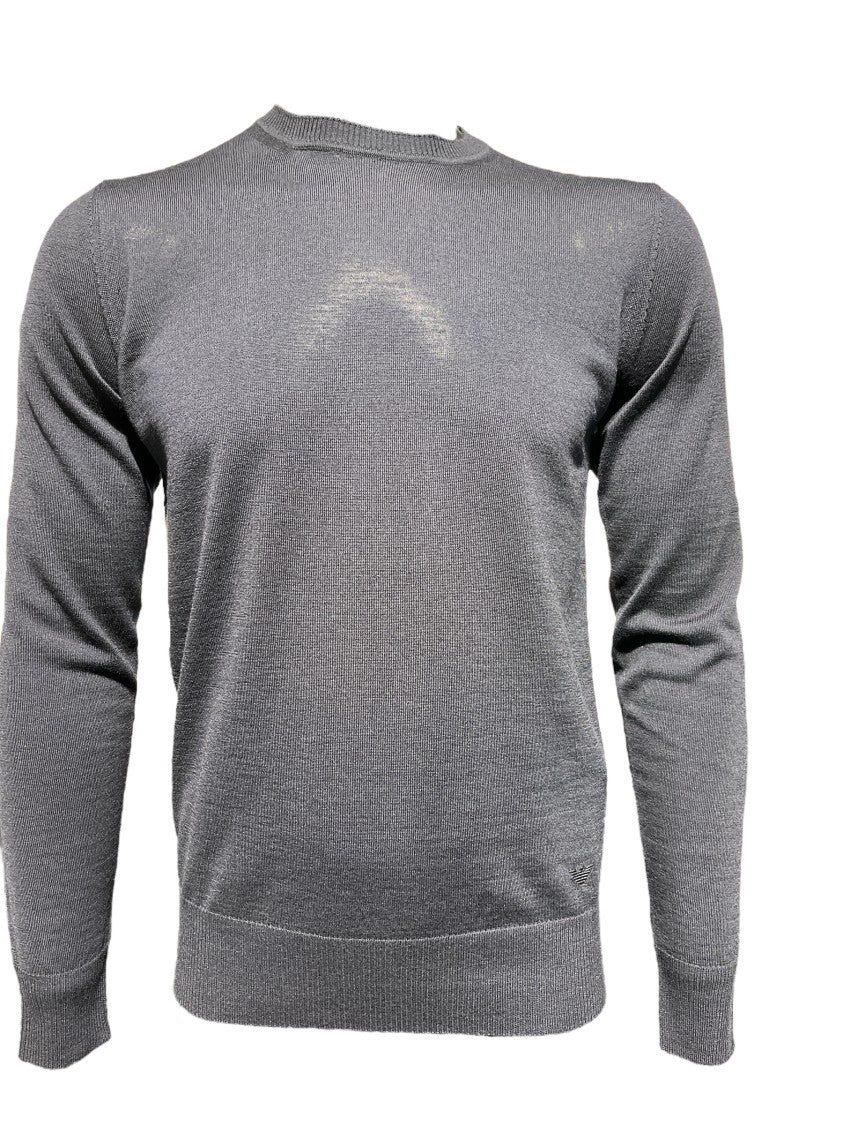 Emporio Armani Blue Virgin Wool Knitwear