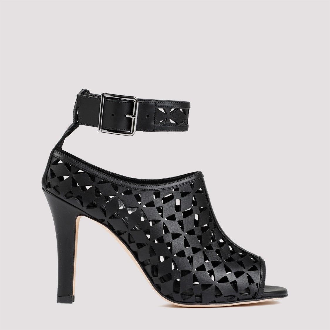 Manolo Blahnik Black Tingah 105 Yoth Calf Leather Sandals