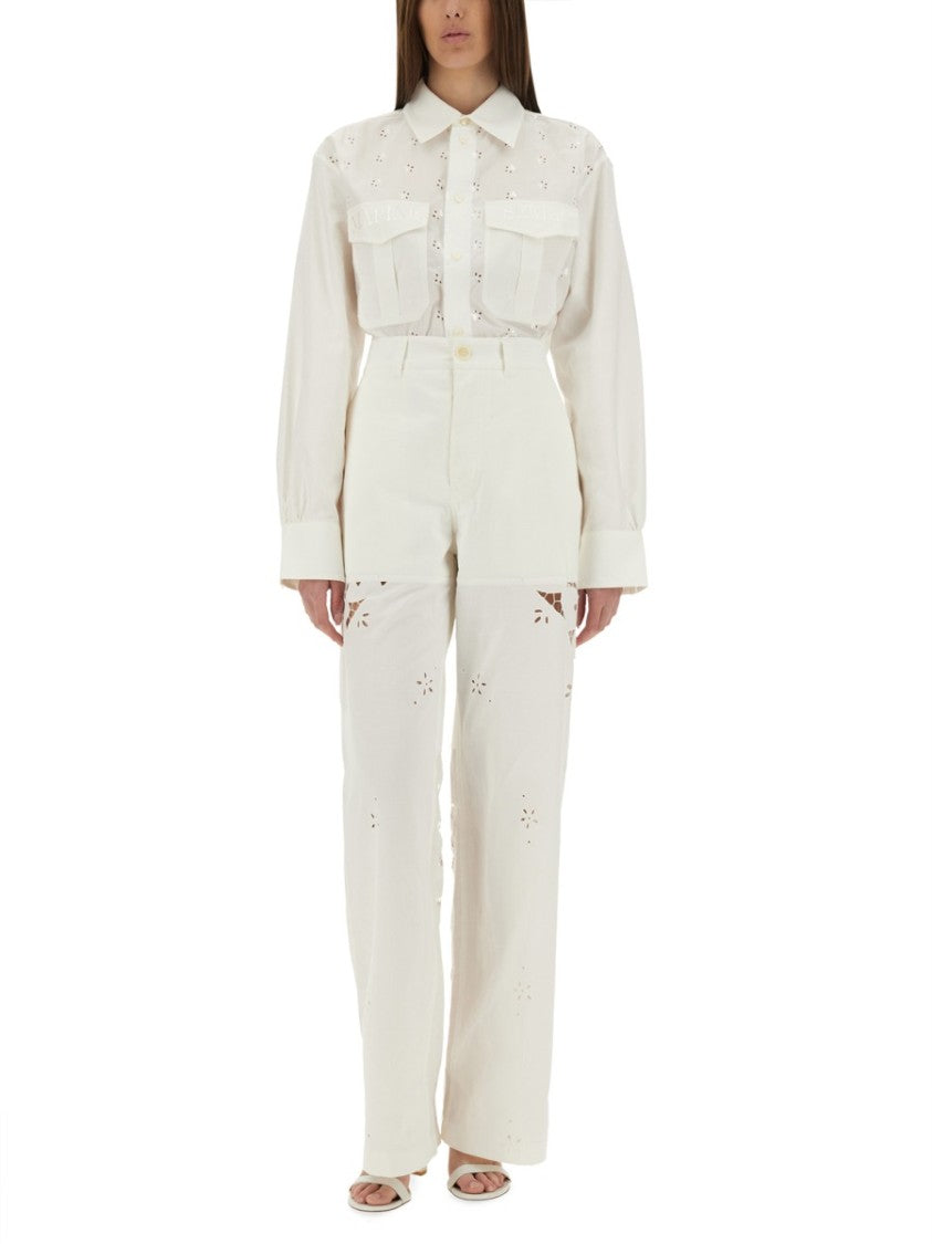 Marine Serre Upcycled Linen Pants