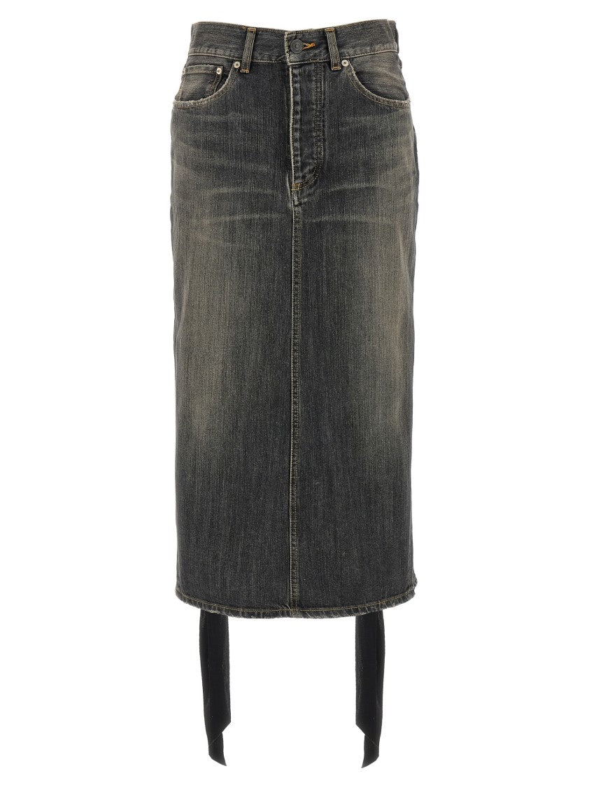 Balenciaga 'Lace Up' Denim Skirt