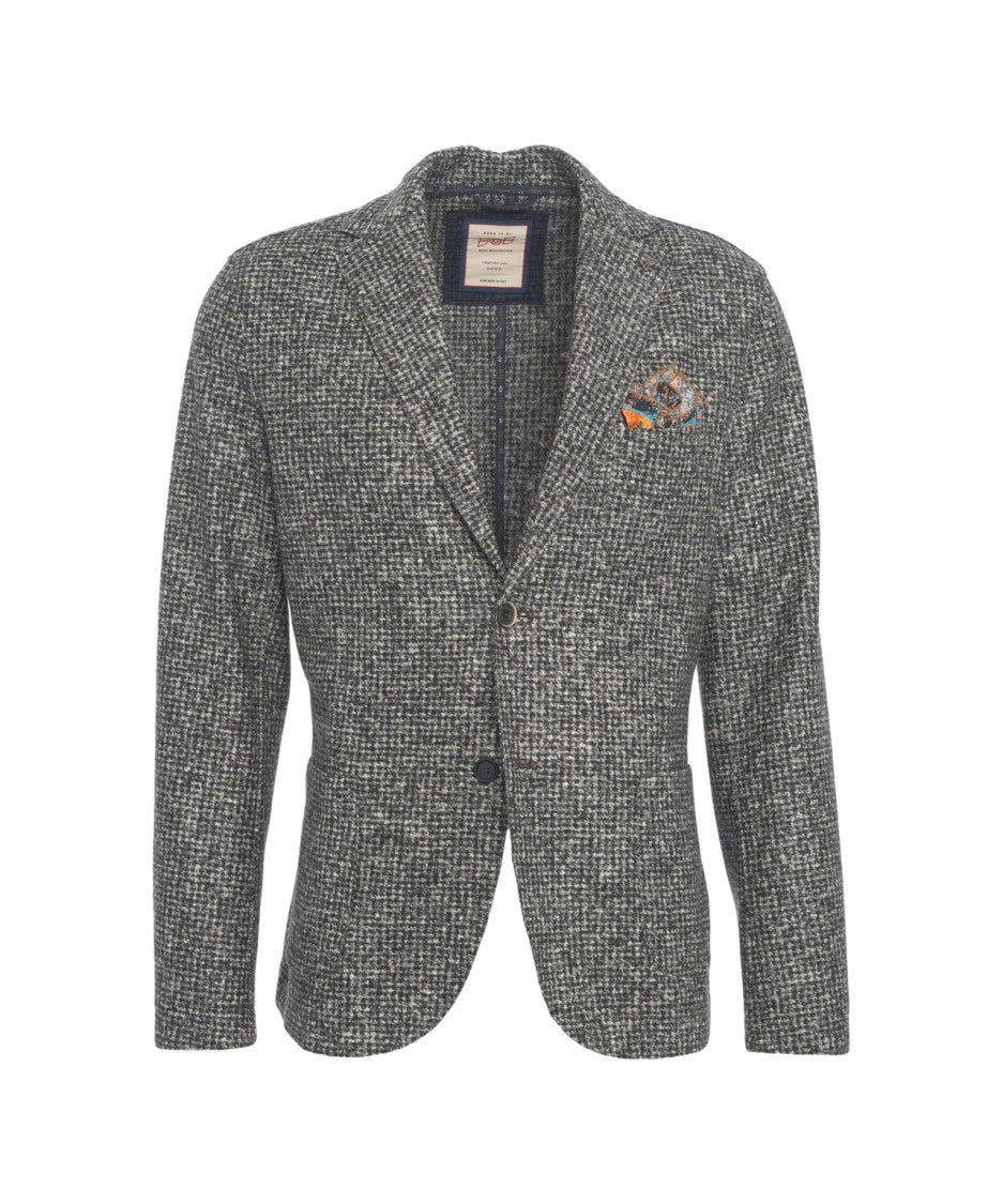 Bob Tailored Blazer With Checkered Pattern And Elegant Detailing
