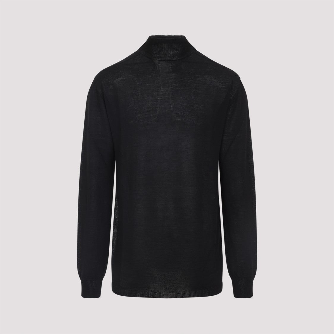 Rick Owens Oversized Turtle Black Wool Pullover